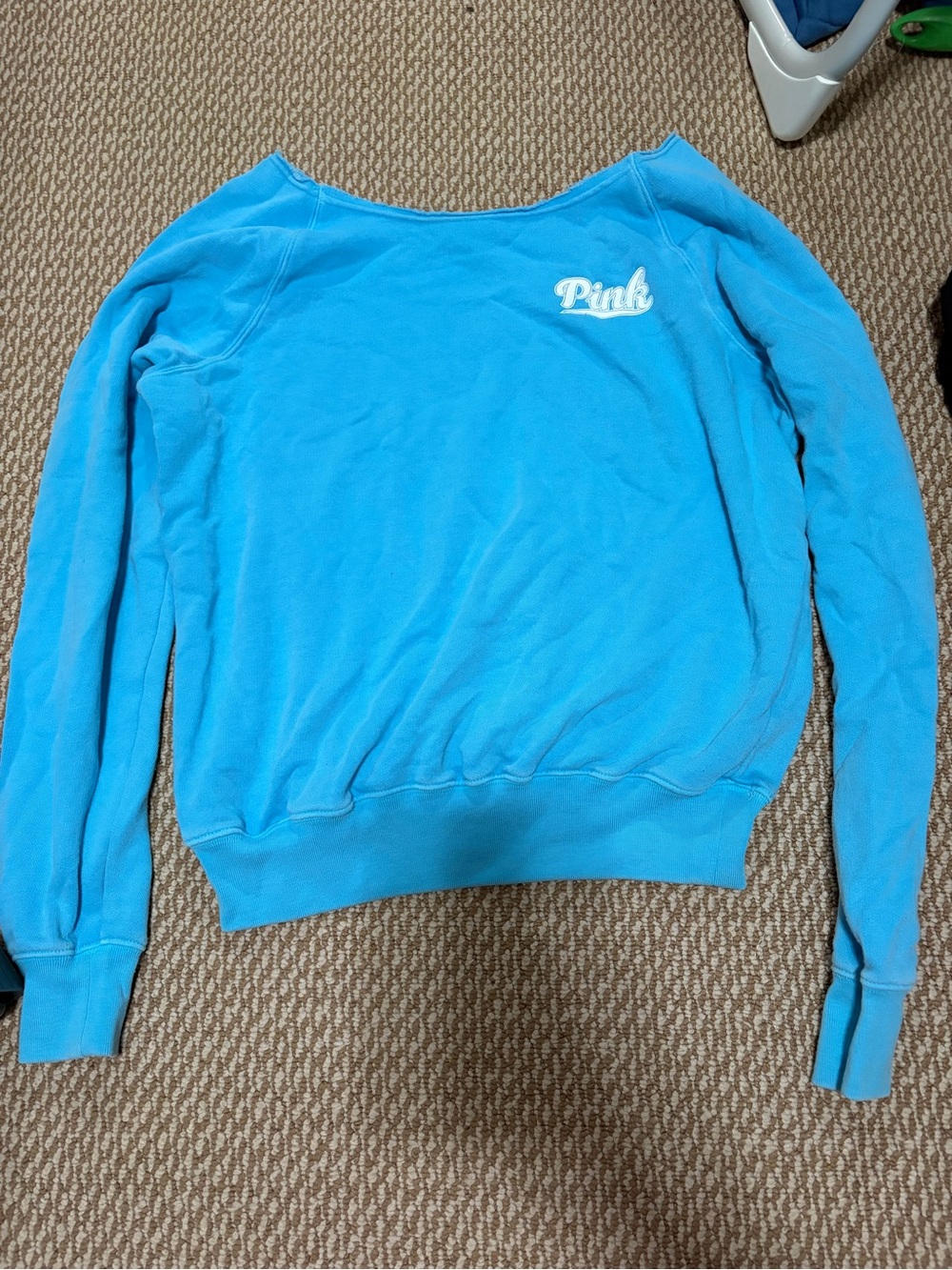 PINK Victoria's Secret size XS Bright Blue Sweatshirt
